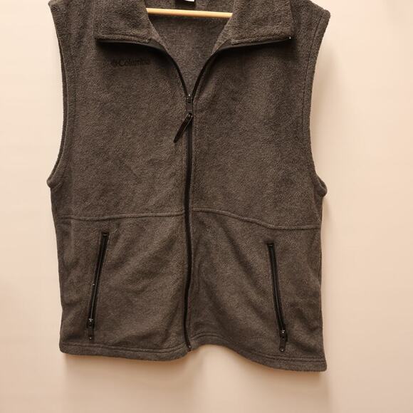Columbia Sportswear Jacket Size M Gray Sleeveless Vest Zip Front Pockts - Picture 2 of 12